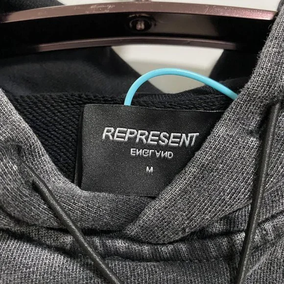 represent vintage black hoodie
